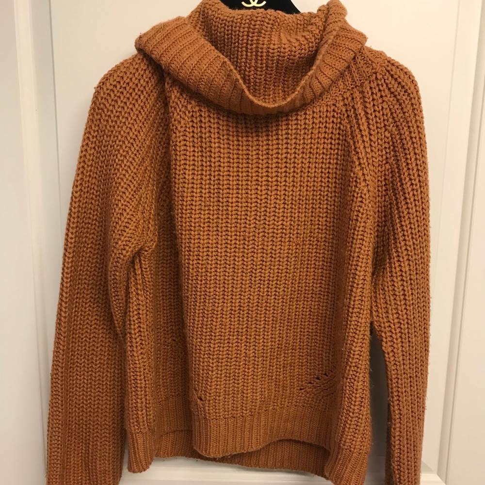 Fashion District Rust Turtle neck Sweater Knit